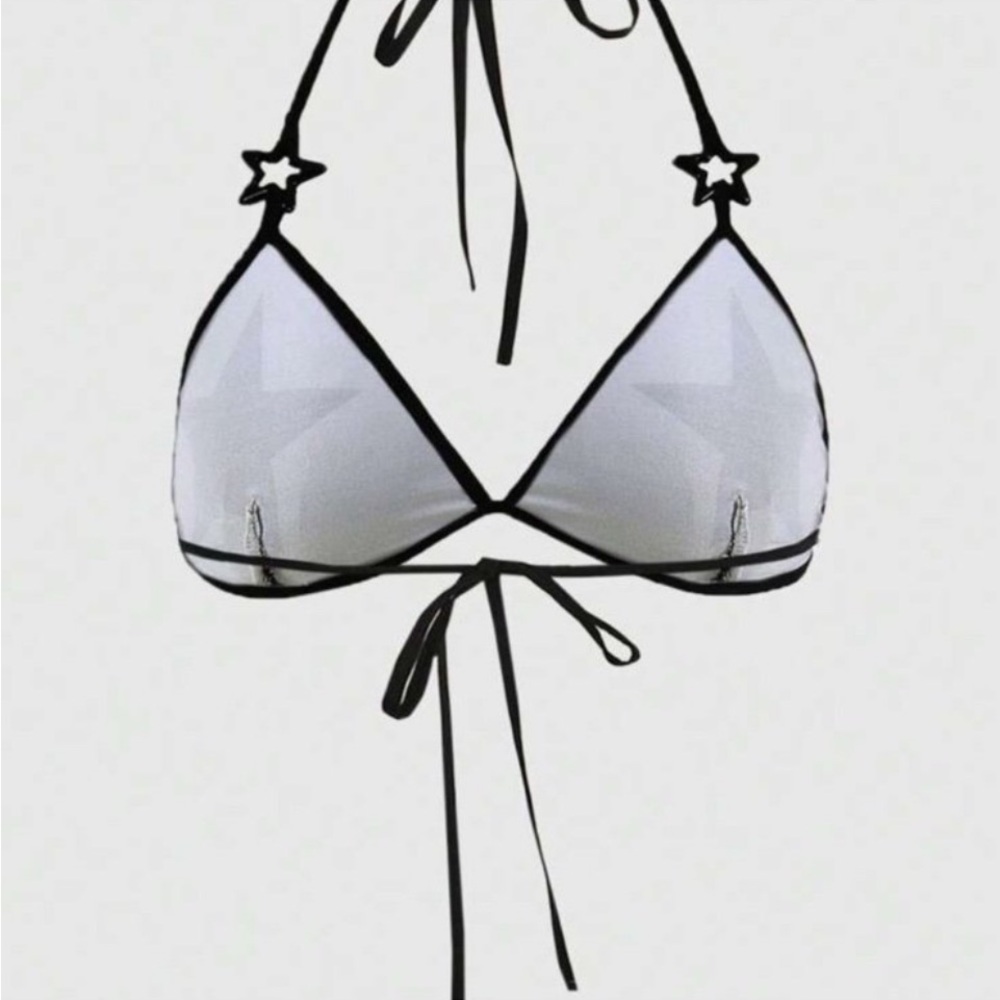 Starry Night Black and Gray Lingerie Set - Picture 3 of 11